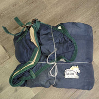 Med Winter Blanket, 0 legs *gc, clean, wpf, crinkly, stains, mnr repairs, snags, rubs, faded, threads
