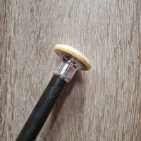 Dressage Whip *fair, broken end, snags, frayed, v.rubbed & faded edges
