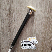 Dressage Whip *fair, broken end, snags, frayed, v.rubbed & faded edges
