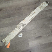 Hvy Nylon String Girth, Roller Buckles *gc, mnr hair, dirt, rubs, stains & rust, older
