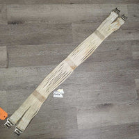 Hvy Nylon String Girth, Roller Buckles *gc, mnr hair, dirt, rubs, stains & rust, older
