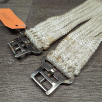 Hvy Nylon String Girth, Roller Buckles *gc, mnr hair, dirt, rubs, stains & rust, older

