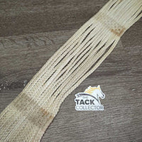 Hvy Nylon String Girth, Roller Buckles *gc, mnr hair, dirt, rubs, stains & rust, older
