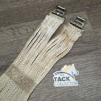 Hvy Nylon String Girth, Roller Buckles *gc, mnr hair, dirt, rubs, stains & rust, older
