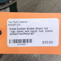 Cotton Stable Sheet, tail *vgc, clean, mnr repair, hair, stains
