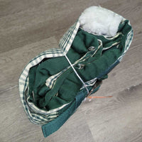 Hvy Cotton Stable Sheet - Blanket, tail *gc/vgc, older, clean, rubs, mnr stains, hair, snags & threads
