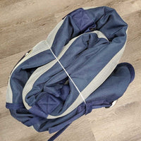 Med Hi Neck Winter Blanket, 2 legs *vgc, clean, older, wpf, mnr rubs, dirt, stains, pills, faded, hair, repairs, unstitched, marks
