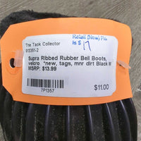 Ribbed Rubber Bell Boots, velcro *new, tags, mnr dirt
