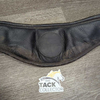 Thick Padded Anatomical Short - Dressage Girth, 2x Els *gc, v.dirty, creases & hollow spots, hair, fading
