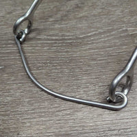 Leather Covered Bike Chain Hackamore *fair, clean & dirt, v.rusty, cracked, stiff & 100% Wool/Sheepskin Nose *xc, mnr rubs & stains
