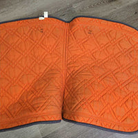 Quilt Dressage Pad, piping *gc, clean, pills, mnr stains, puckers, rubs, faded, unstitched, threads
