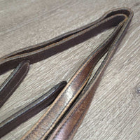 Narrow Thick Nylon Lined Stirrup Leathers *gc/fair, stiff, dry, cracks, dents, rusty buckles, peeled & scraped, torn holes
