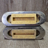 Flexi Stirrup Irons, grips *gc/air, clean, 1 v.stiff hinge, grips: discolored, rubbed & dirty
