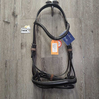 Rsd/Padded Monocrown Dressage Bridle, Flash, Crank, Bag, Tag *new
