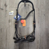 Rsd/Padded Monocrown Dressage Bridle, Flash, Crank, Bag, Tag *new
