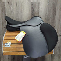 18" *adj *White/XW Gullet In Premier Equine Synthetic All Purpose Saddle, 2 Billet Guards, 4 Velcro Blocks, Navy PEi Jersey Cover, Synthetic Wool Flocking, Front & Rear Gusset Panels, Flaps: 15.75"L x 14.5"W Serial # PE036093
