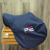 18" *adj *White/XW Gullet In Premier Equine Synthetic All Purpose Saddle, 2 Billet Guards, 4 Velcro Blocks, Navy PEi Jersey Cover, Synthetic Wool Flocking, Front & Rear Gusset Panels, Flaps: 15.75"L x 14.5"W Serial # PE036093
