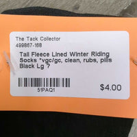 Tall Fleece Lined Winter Riding Socks *vgc/gc, clean, rubs, pills
