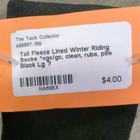 Tall Fleece Lined Winter Riding Socks *vgc/gc, clean, rubs, pills
