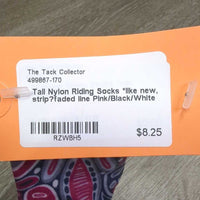 Tall Nylon Riding Socks *like new, strip?faded line
