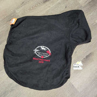 Fleece Saddle Cover "High Country Pony Club" embroidery *gc/fair, pilly, clumpy, mnr hair, v.stretched elastic
