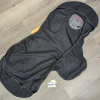 Fleece Saddle Cover "High Country Pony Club" embroidery *gc/fair, pilly, clumpy, mnr hair, v.stretched elastic
