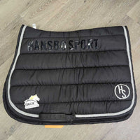 Channel Non Slip Satin Jumper Pad, 2x piping *vgc, clean, puckers, curled edges, mnr hair, pills, rubs, snags, loose embroidery
