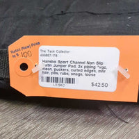 Channel Non Slip Satin Jumper Pad, 2x piping *vgc, clean, puckers, curled edges, mnr hair, pills, rubs, snags, loose embroidery
