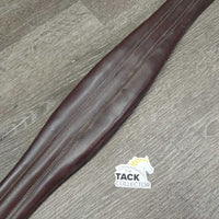 Narrow Padded Leather Girth, els *gc, clean, mnr dirt, rubs & scuffs, els: stretched, frayed & torn
