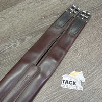 Narrow Padded Leather Girth, els *gc, clean, mnr dirt, rubs & scuffs, els: stretched, frayed & torn
