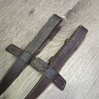 Soft Leather Rubber Reins *gc/fair, rubber: cracking, v.rubbed & smooth, clean, rubs, film, creases, dirt
