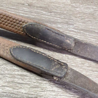 Soft Leather Rubber Reins *gc/fair, rubber: cracking, v.rubbed & smooth, clean, rubs, film, creases, dirt
