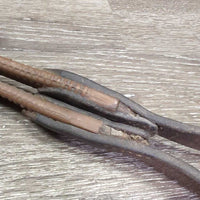 Soft Leather Rubber Reins *gc/fair, rubber: cracking, v.rubbed & smooth, clean, rubs, film, creases, dirt
