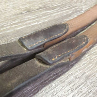 Soft Leather Rubber Reins *gc/fair, rubber: cracking, v.rubbed & smooth, clean, rubs, film, creases, dirt
