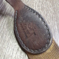 Leather & Elastic Breastplate, sheepskin cover, snaps *gc, stains, rubs, scrapes
