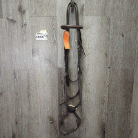 Soft Narrow Rsd Figure 8 Bridle *gc, MISSING 1 Cheek, clean, mnr residue, separating, xholes, fleece: clumpy, thin & stains
