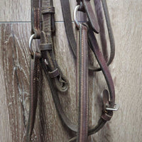 Soft Narrow Rsd Figure 8 Bridle *gc, MISSING 1 Cheek, clean, mnr residue, separating, xholes, fleece: clumpy, thin & stains
