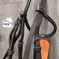 Soft Narrow Rsd Figure 8 Bridle *gc, MISSING 1 Cheek, clean, mnr residue, separating, xholes, fleece: clumpy, thin & stains
