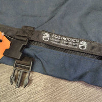 Stall Mount Hanging Cordura Bandage Holder, Mesh Lining "Greenbriar Stables" *vgc/gc, dirty, stains, mnr hay & rubs, older
