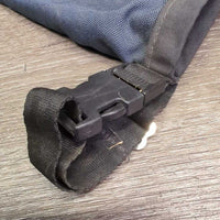 Stall Mount Hanging Cordura Bandage Holder, Mesh Lining "Greenbriar Stables" *vgc/gc, dirty, stains, mnr hay & rubs, older
