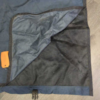 Stall Mount Hanging Cordura Bandage Holder, Mesh Lining "Greenbriar Stables" *vgc/gc, dirty, stains, mnr hay & rubs, older
