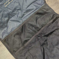 Stall Mount Hanging Cordura Bandage Holder, Mesh Lining "Greenbriar Stables" *vgc/gc, dirty, stains, mnr hay & rubs, older
