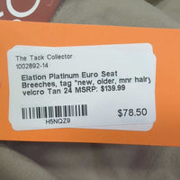 Euro Seat Breeches, tag *new, older, mnr hairy velcro
