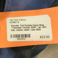 Tall Padded Boot Bag "Teesdale Champ 2009" *gc, dirt, hair, stains, older, rubs
