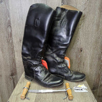 Field Boots, Pull On, 8.25" Boot Pulls *gc, older, dirt, creases, scuffs, scratches, v.worn heels
