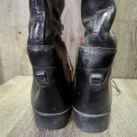 Field Boots, Pull On, 8.25" Boot Pulls *gc, older, dirt, creases, scuffs, scratches, v.worn heels
