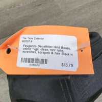 Hind Boots, velcro *vgc, clean, mnr rubs, scratches, scrapes & hair
