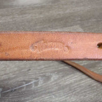Pr Leather & Soft Rubber Barrel - Roper Loop Reins, snaps, conway buckles *vgc, clean, mnr residue, stains, scratches & dents
