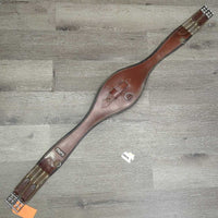 Sm Padded Belly Girth, 2x els, 3x D Ring, strap *vgc/gc, clean, rubs, faded, stains & residue

