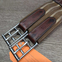 Sm Padded Belly Girth, 2x els, 3x D Ring, strap *vgc/gc, clean, rubs, faded, stains & residue
